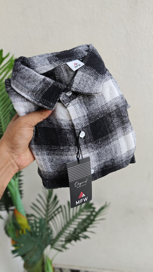 MFW Brush cotton checked shirts Single pcs @299 and Buy 4 pcs combo @999(Baggy Fit)