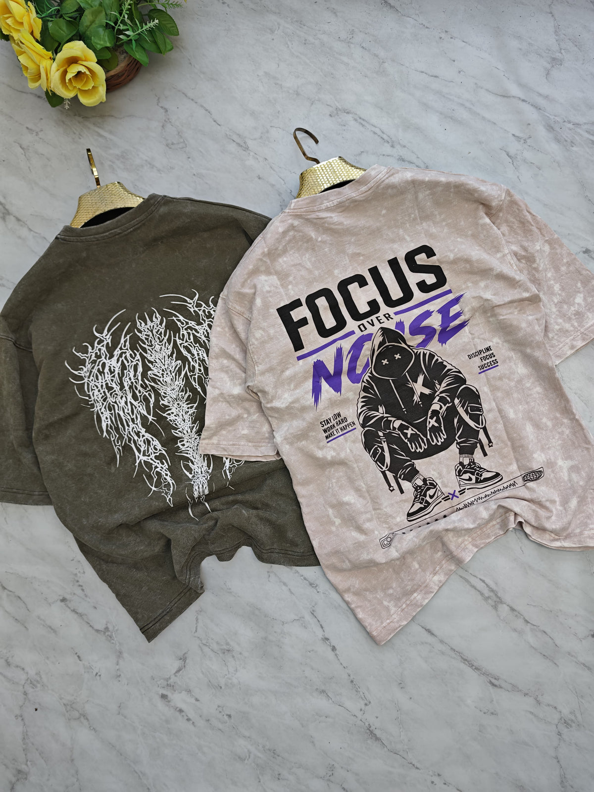 3 in 1 combo buy 3 pcs Random design Acid wash tshirts buy 500 only(Read description before ordering)
