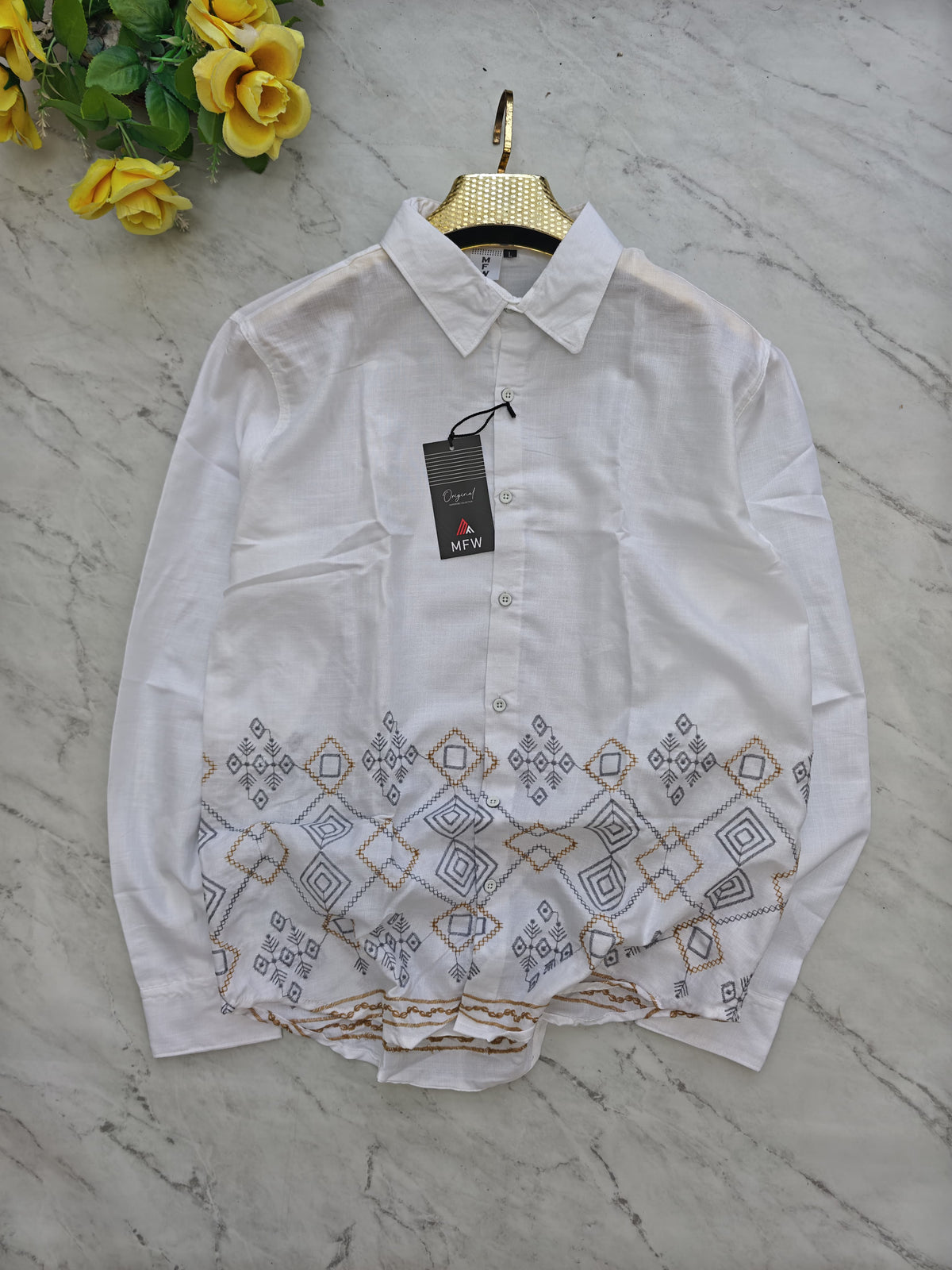 2 in 1 combo MFW Bottom Embroidery shirts + Gurkha polo fit pants buy @700 rs only
