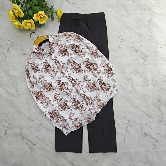 2 in 1 combo viscose printed shirts +  pants combo buy @600 rs only
