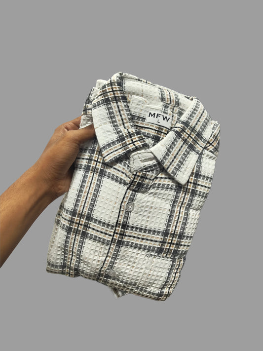 Waffle jute Full sleeve Shirt single pcs @299 and Buy 4 pcs combo @999