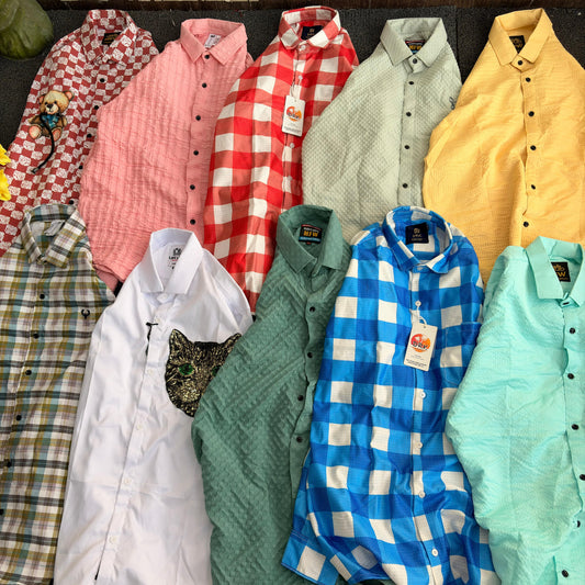 Mega Clearance Sale – Men’s Shirts Combo Deal Grab this unbeatable offer – 10 Shirts Combo @ Just ₹1000 Only!