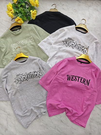 3 in 1 combo buy 3 pcs Random design Cotton Drop shoulder tshirts buy 500 only(Read description before ordering)