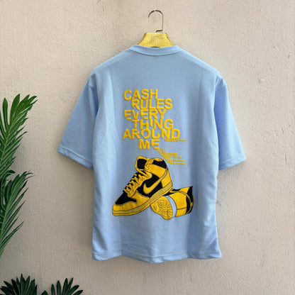 Round neck Front and back print droup shoulder Tshirt 1 pc @199 and 3 pcs @ 499