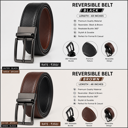 Mfw Premium Reversible Belt buy @250rs