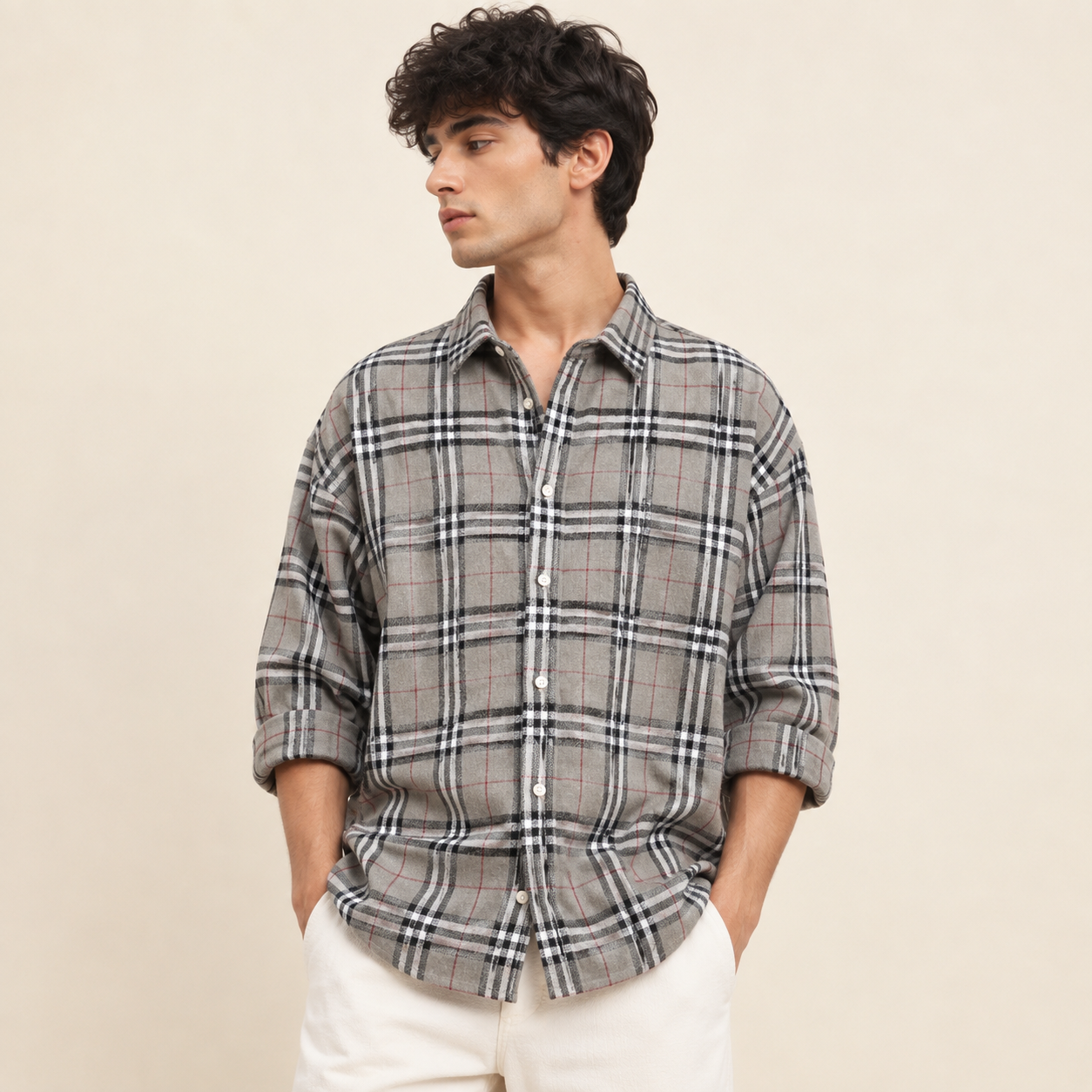 MFW checked Baggy shirts Single pcs @299 and Buy 4 pcs combo @999