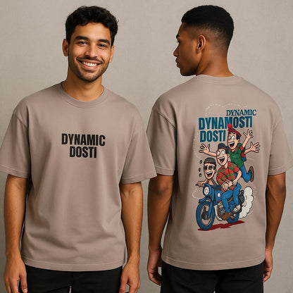 Dynamic design Round neck Front and back Printed droup shoulder Tshirt 1 pc @199 and 3 pcs @ 499