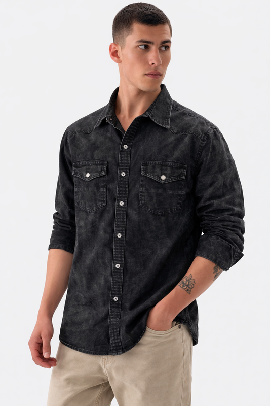 Mfw  Double pocket Denim Shirts single pcs @350 and Buy 3 pc combo @999