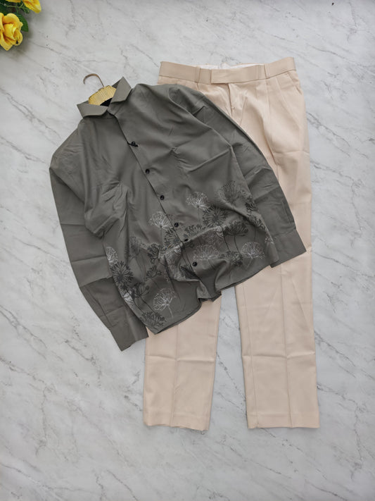 2-in-1 Bottom Printed Shirt & Korean Baggy Pant Combo ₹600 | MFW