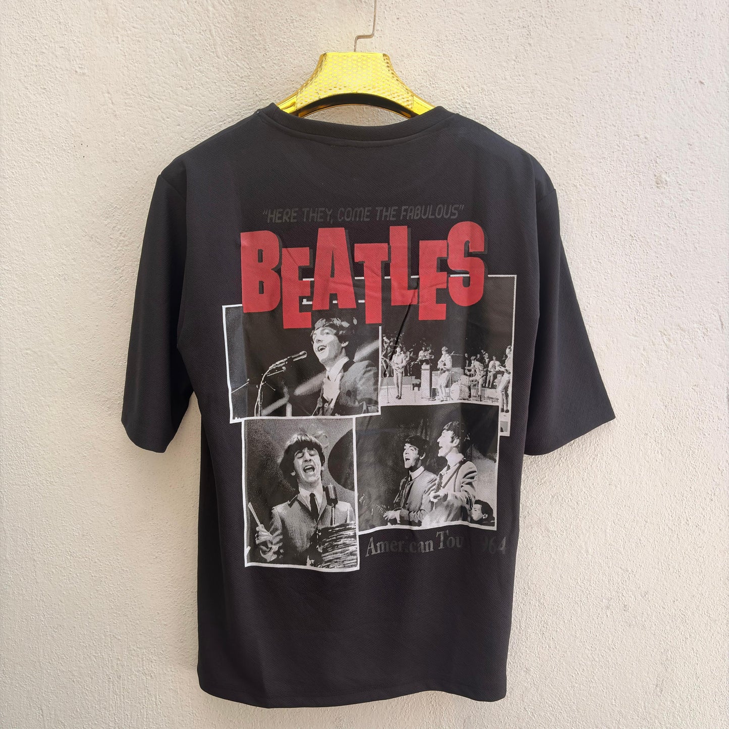 Round neck Front and back print drop shoulder Tshirt 1 pc @199 and 3 pcs @ 499(Beatles Design)
