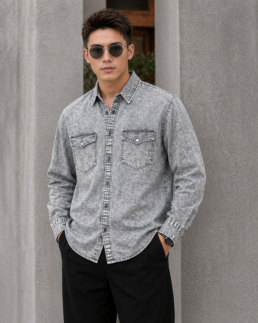 Mfw premium Lightweight Denim Shirts single pcs @350 and Buy 3 pc combo @999