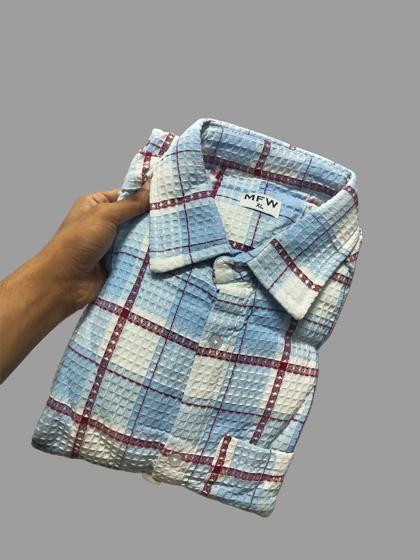 Waffle jute Full sleeve Shirt single pcs @299 and Buy 4 pcs combo @999