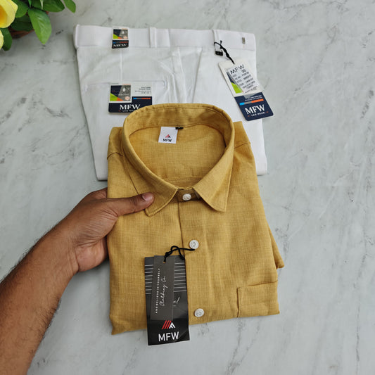 2 in 1 combo korean lenin shirts + MFW lenin polo fit pants combo buy @600 rs only