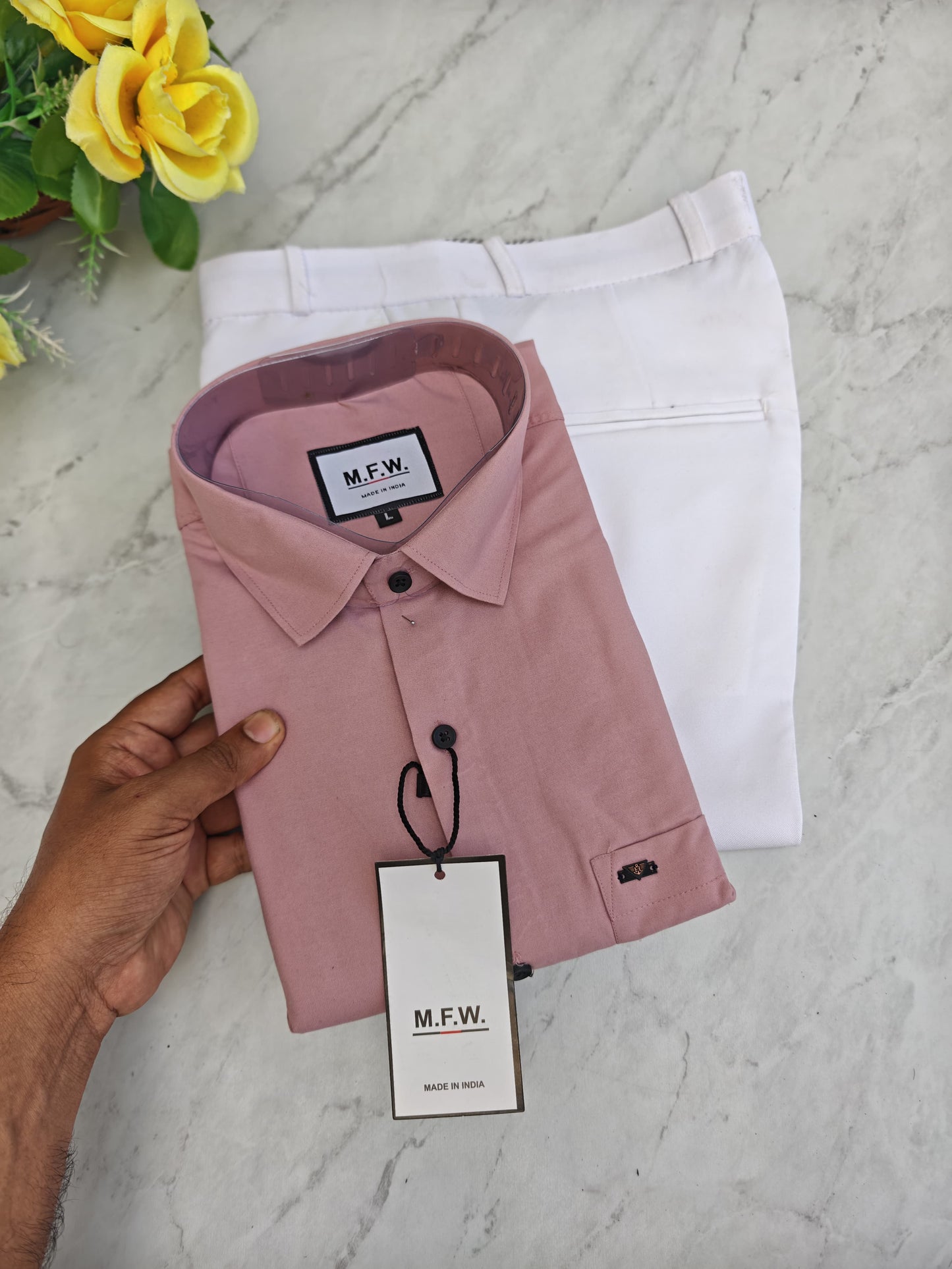 2 in 1 combo MFW plain shirts + Twill polo fit pant combo buy @550 rs only
