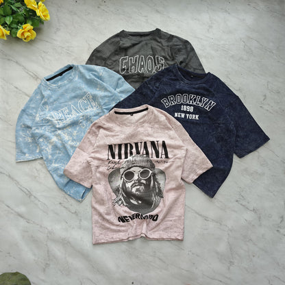3 in 1 combo buy 3 pcs Random design Optical Acid wash tshirts buy 500 only(Read description before ordering)