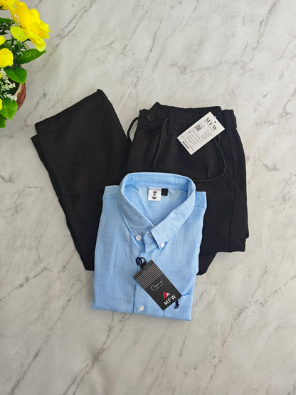 2 in 1 Combo MFW Lenin shirts + lenin relax fit pant buy @550 rs only