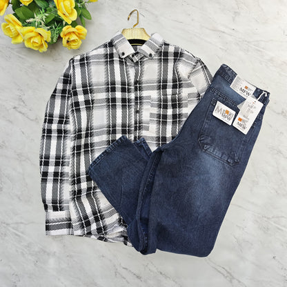 2 in 1 combo MFW back printed baggy shirts + mom fit jeans pant combo buy @600 rs only