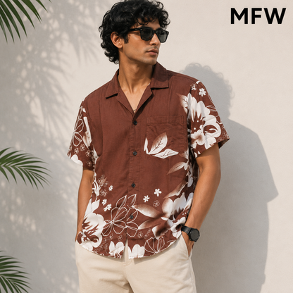 MFW Cuban collar viscose printed half sleeve shirts buy @250 rs only
