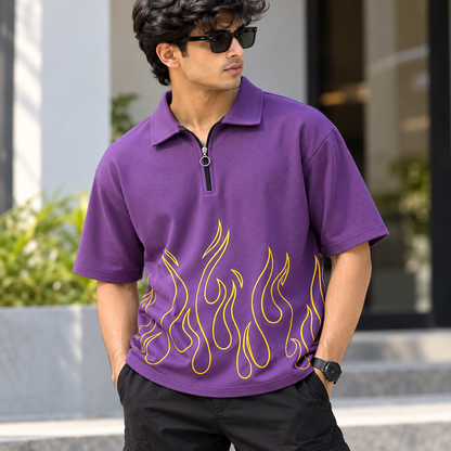 Mfw Drop shoulder zipper Tshirt 1 pc @199 and 3 pcs @ 499