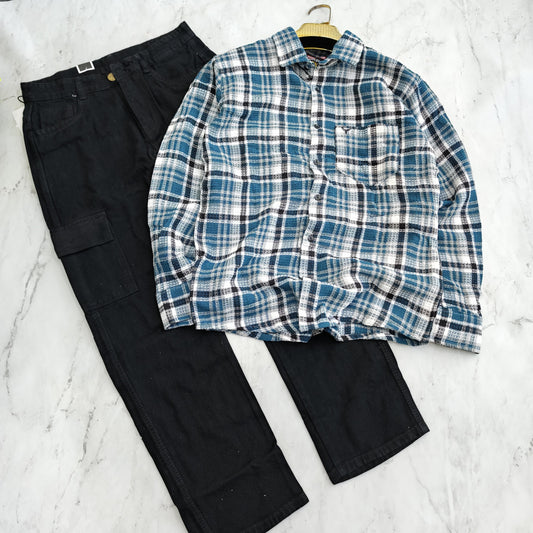 2 in 1 combo MFW waffle jute shirts + 6 mom fit jeans combo buy@550 rs only