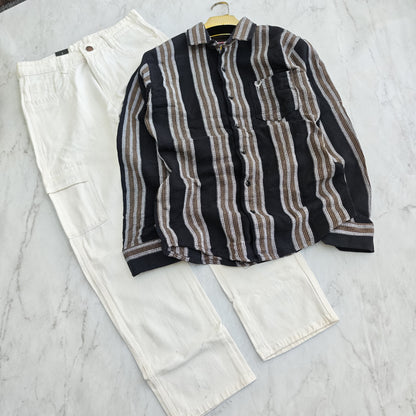 2 in 1 combo MFW waffle jute shirts + 6 mom fit jeans combo buy@550 rs only