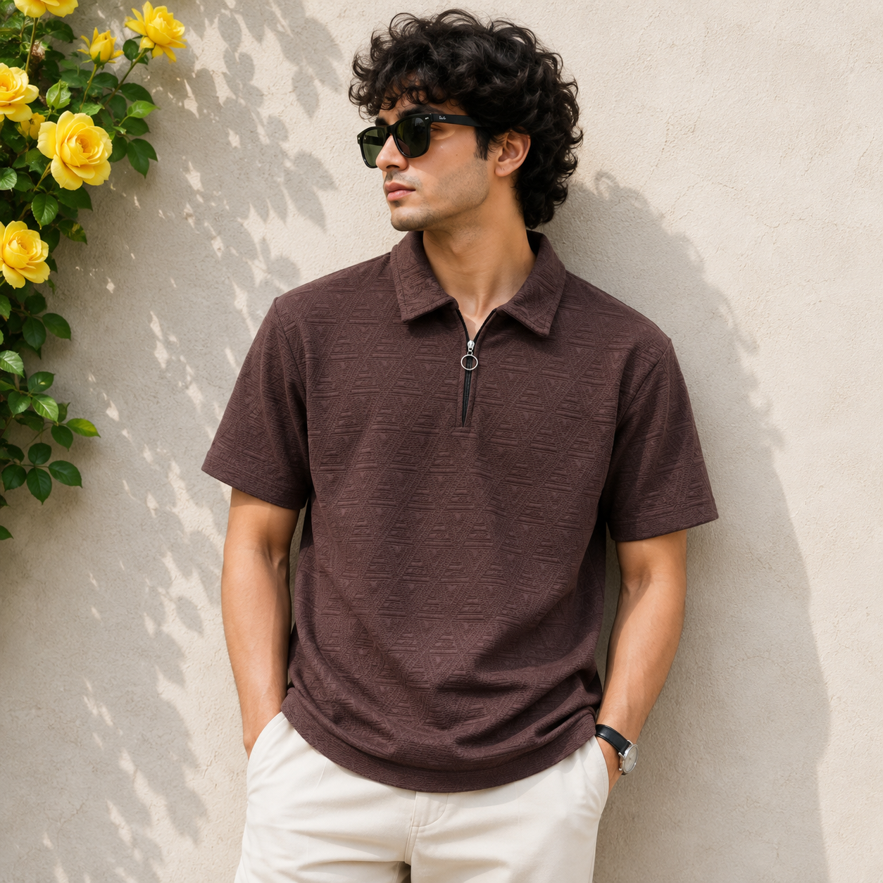 Mfw Half sleeve zipper Tshirt 1 pc @199 and 3 pcs @ 499