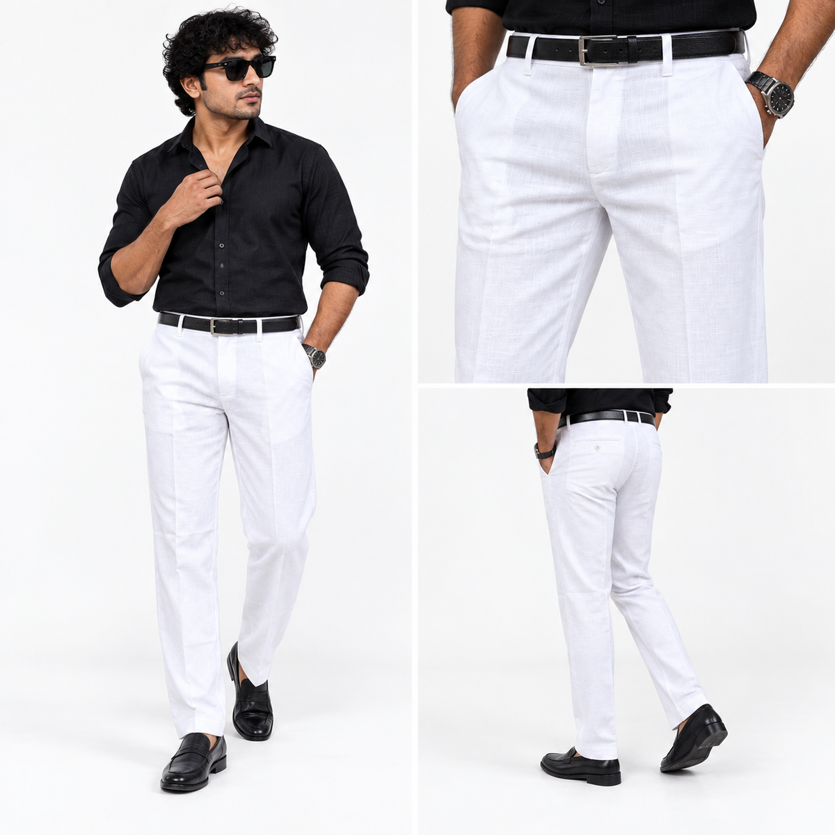 MFW white lenin polo fit pants Buy @350 rs only(Read description before ordering)