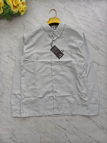 MFW Boxy type oxford stripes shirts Single pcs @299 and Buy 4 pcs combo @999 (green)