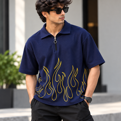 Mfw Drop shoulder zipper Tshirt 1 pc @199 and 3 pcs @ 499