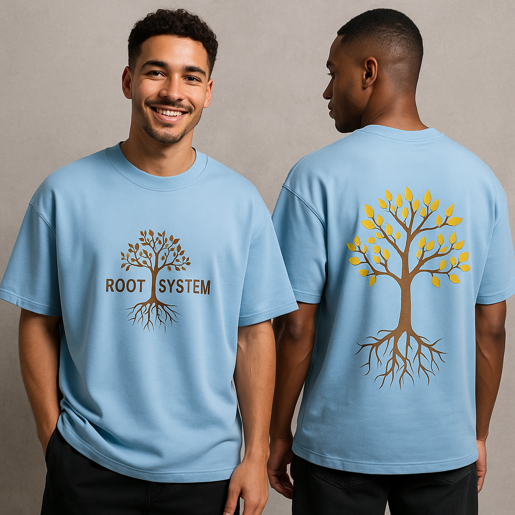 Half sleeve Round neck Front and back Printed Tshirt 1 pc @199 and 3 pcs @ 499