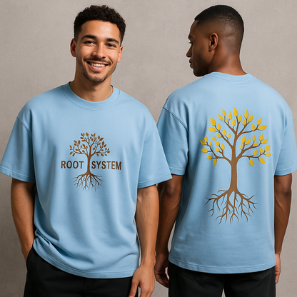 Half sleeve Round neck Front and back Printed Tshirt 1 pc @199 and 3 pcs @ 499