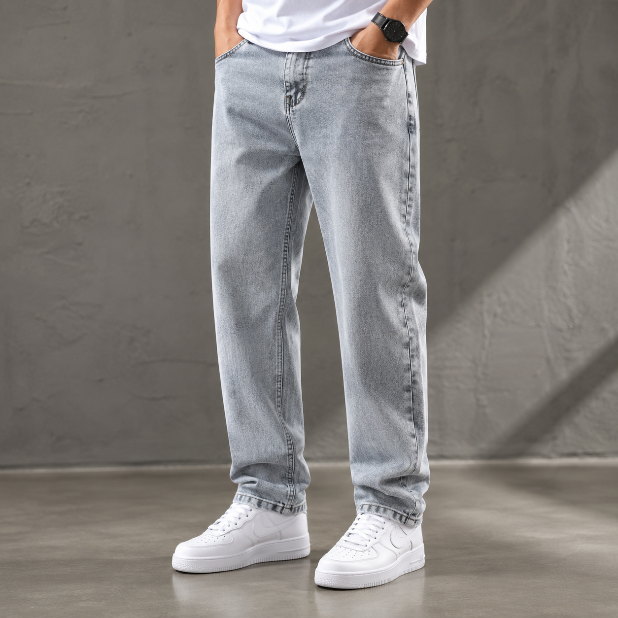 MFW plain mom fit jeans pant single pcs @350 and Buy 3 pc combo @999[Grey]