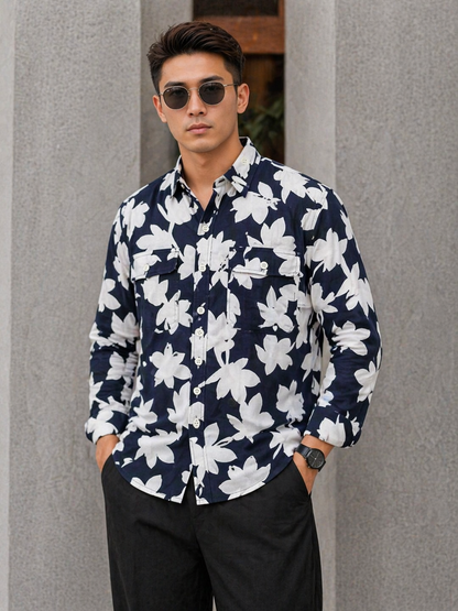 Mfw Premium double packet printed shirts Single pcs @299 and Buy 4 pcs combo @999 (Black)