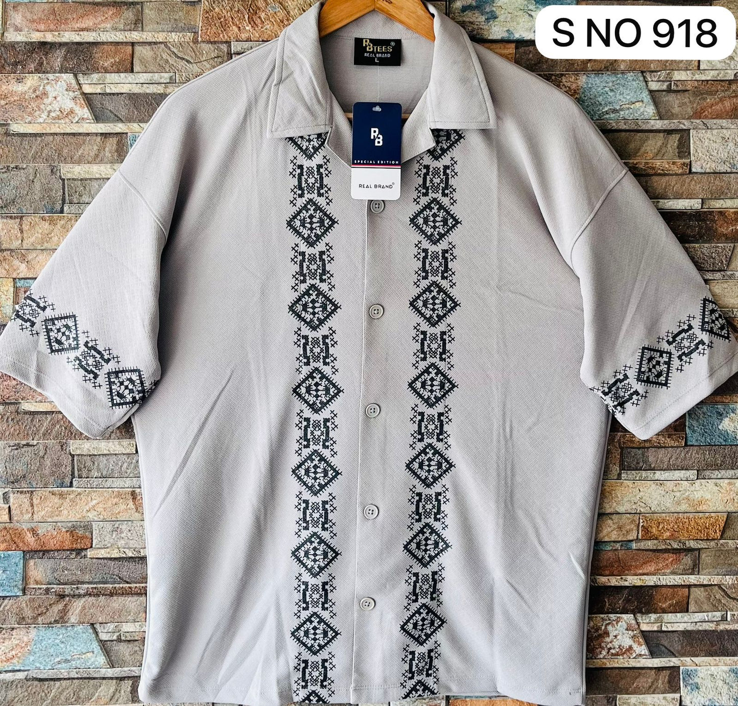 Cuban Collar Oversize Drop Shoulder Polo Designer Shirts buy @249