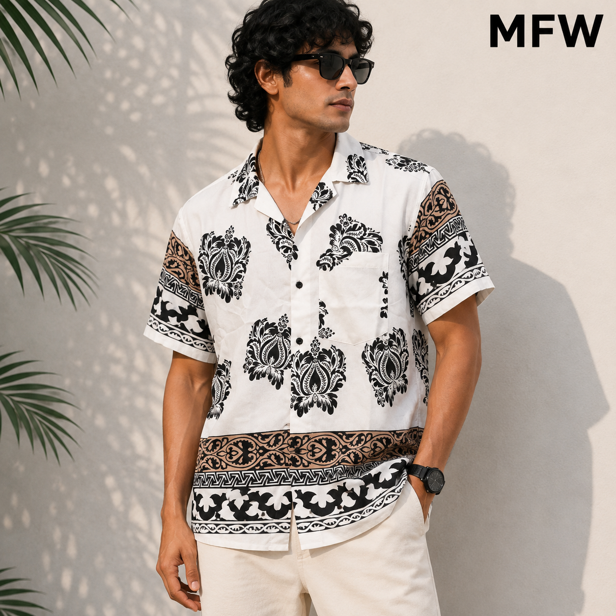 MFW Cuban collar viscose printed half sleeve shirts buy @250 rs only