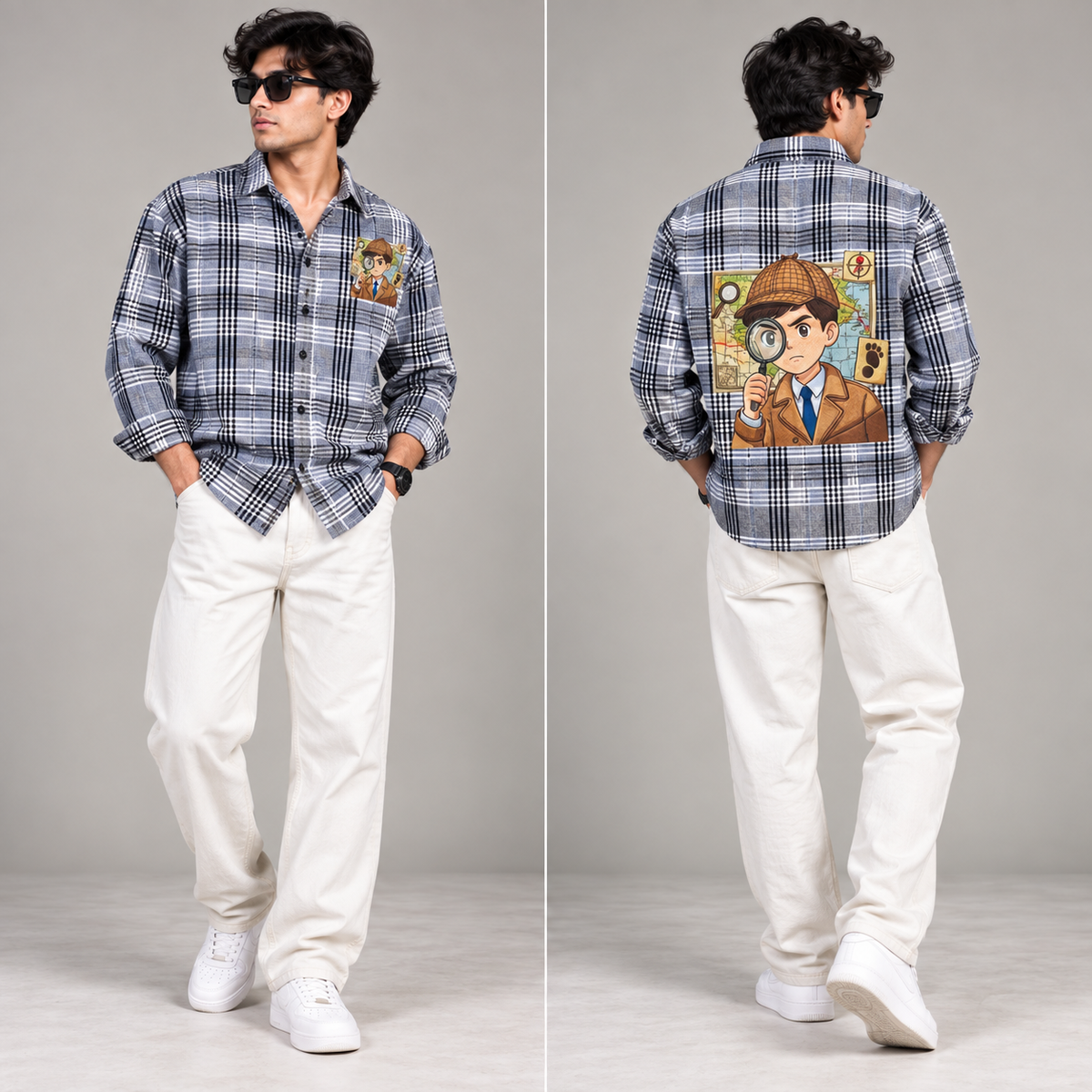2 in 1 combo Back printed shirts + Mom fit jeans pant buy @600 rs