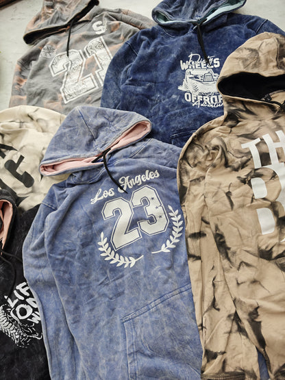 Men's premium Acid wash Hoodies single pcs @299 and Buy 4 pcs combo @999(Random design only no color selection only size selection )