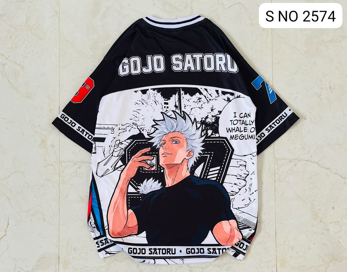 V-Neck Rib type anime printed jersey tshirts buy@250 rs only