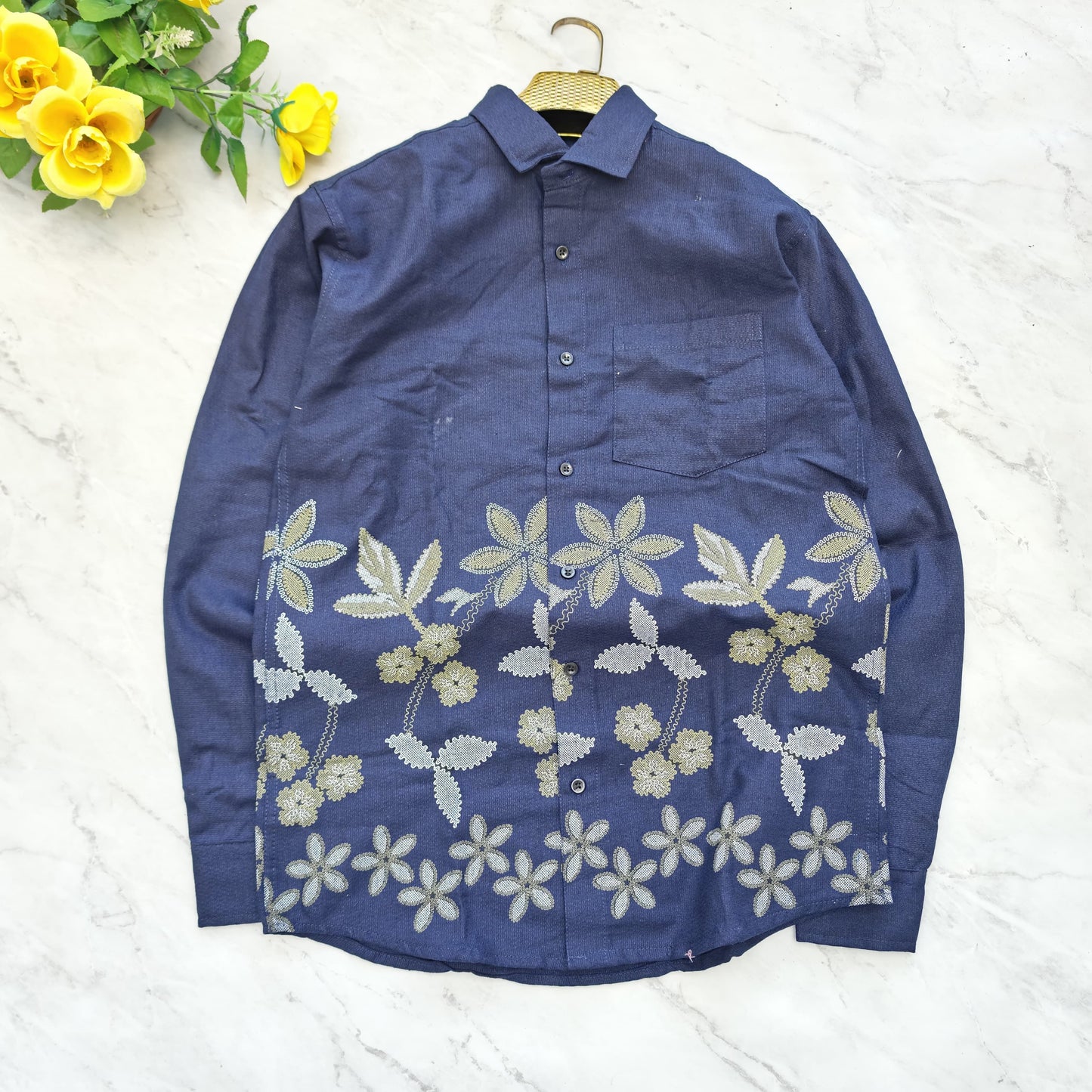 Men's bottom embroidery Shirts single pcs @350 and Buy 3 pc combo @999