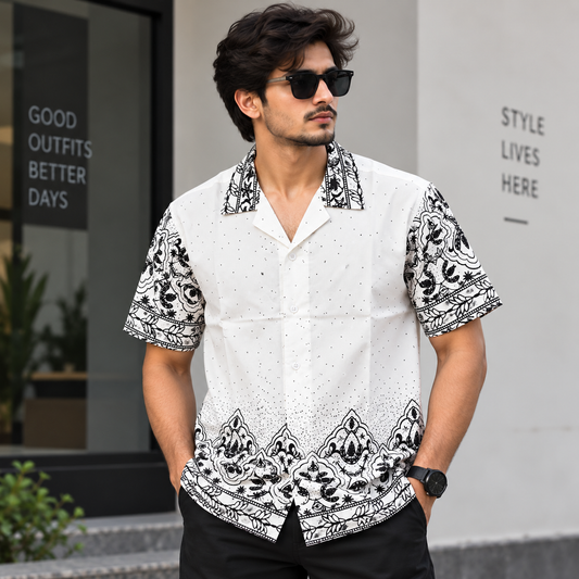 MFW Cuban collar printed shirts Buy @250 rs only
