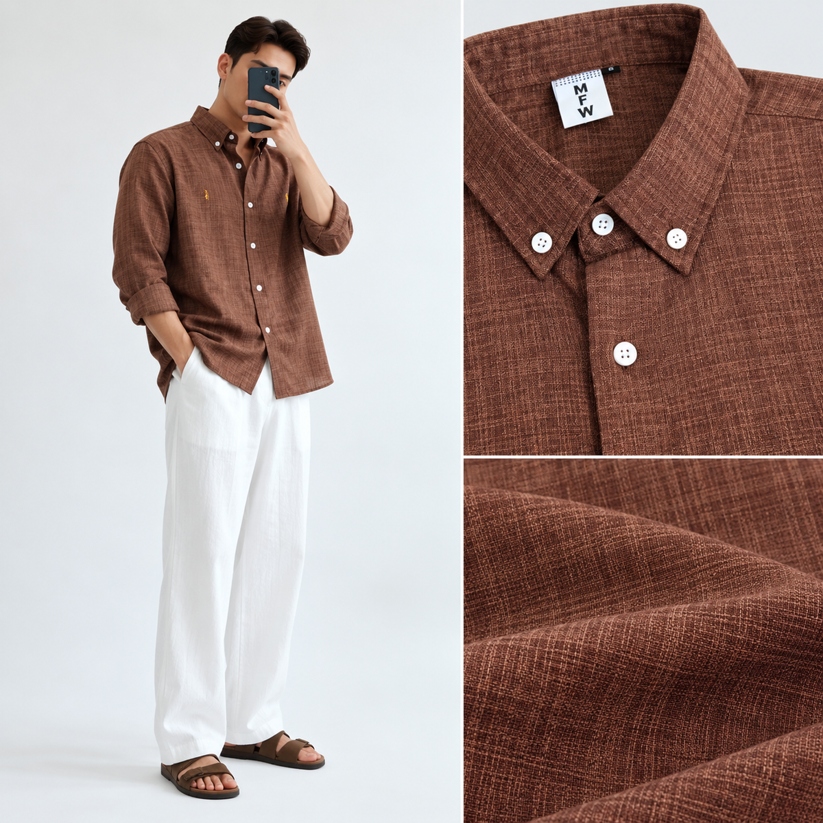 2 in 1 Combo MFW old money type korean lenin shirts + Lenin relax fit pant buy @600 rs only
