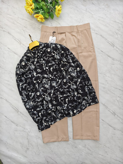 2 in 1 combo viscose shirts+ korean baggy pants combo buy @600 rs