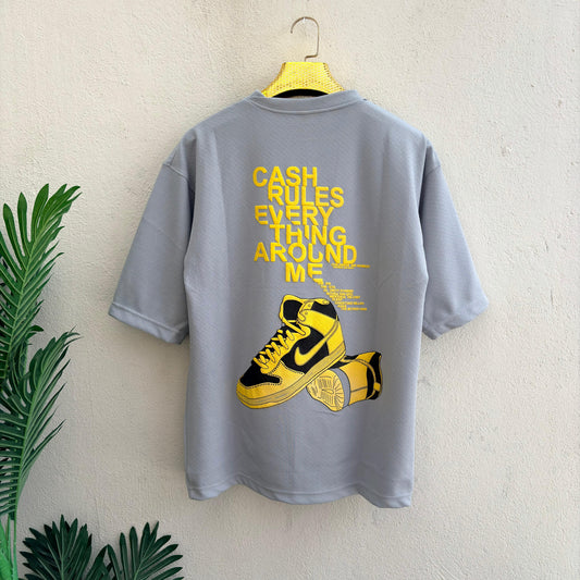 Round neck Front and back print droup shoulder Tshirt 1 pc @199 and 3 pcs @ 499