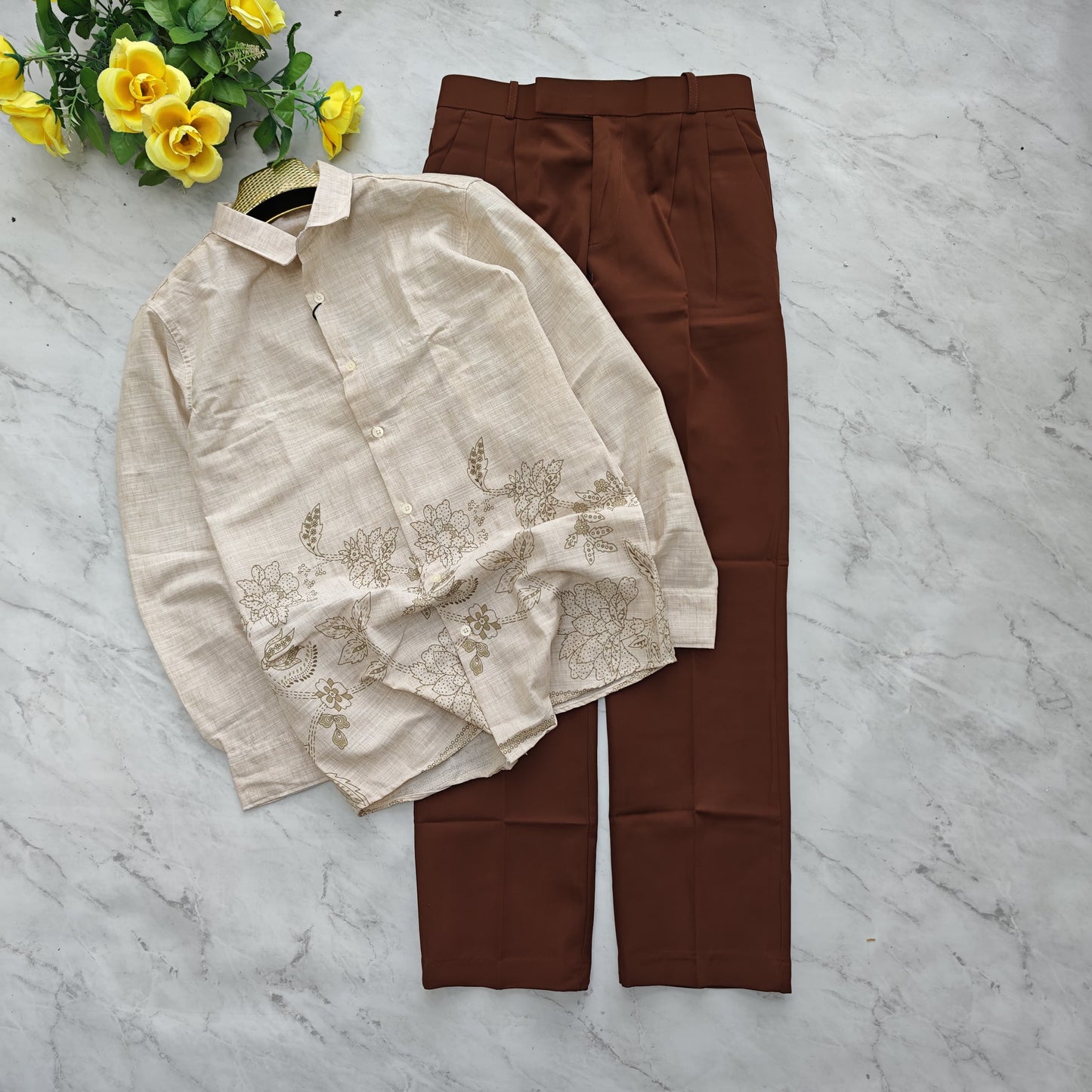 2 in 1 combo bottom printed shirts+korean pant combo buy @600 rs only