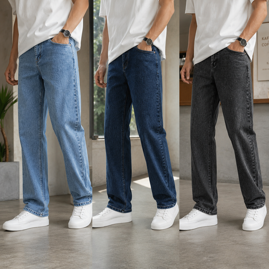 3 in 1 combo plain mom fit jeans pants  combo buy @999 rs only
