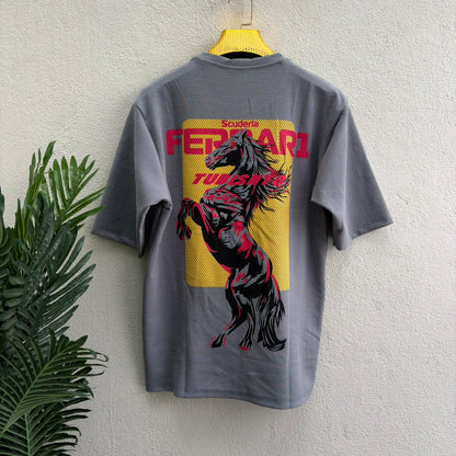 Round neck Front and back print droup shoulder Tshirt 1 pc @199 and 3 pcs @ 499