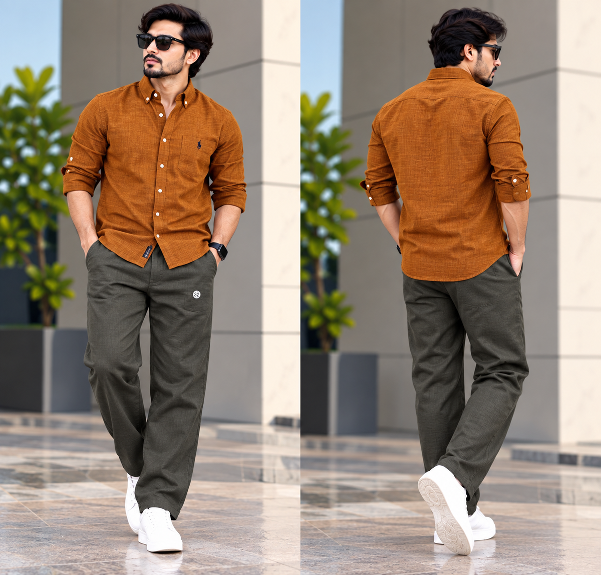 2 in 1 Combo MFW Lenin shirts + lenin relax fit pant buy @500 rs only