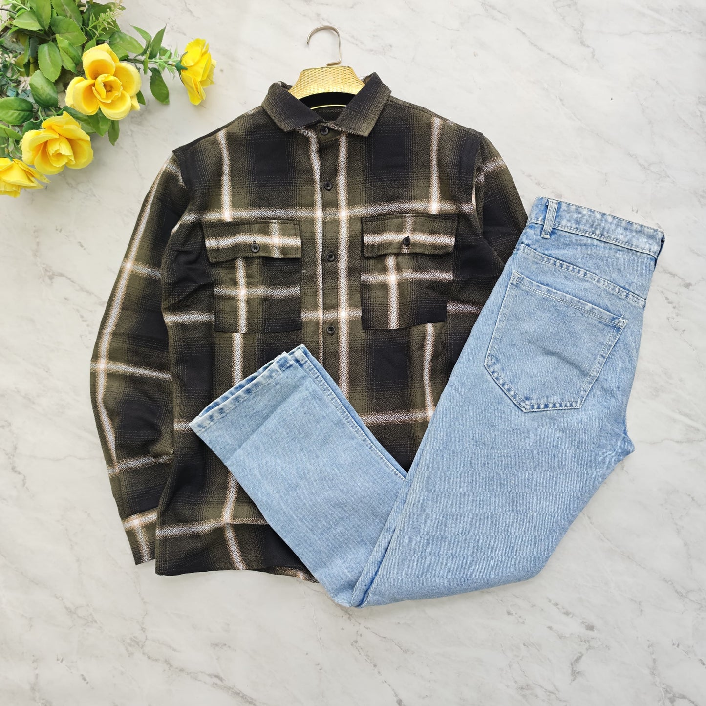 2 in 1 combo mfw back printed shirts+plain momfit jeans pant combo buy @600 rs only