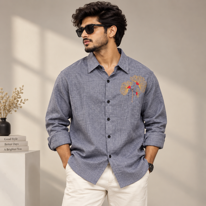 MFW Lenin embroidery work shirts Single pcs @299 and Buy 4 pcs combo @999