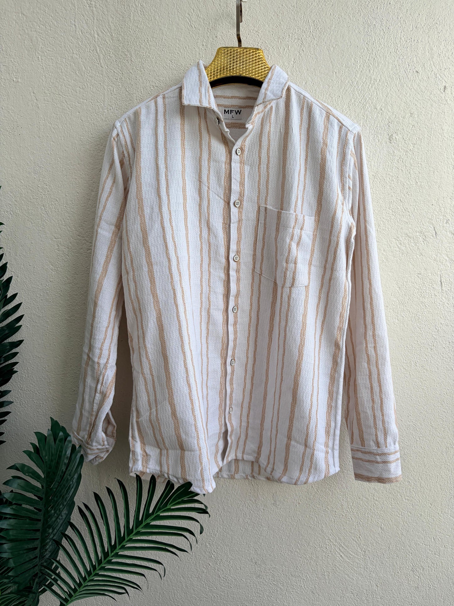 MFW Men's full sleeve Textured Cotton Shirts single pcs @299 and Buy 4 pcs combo @999